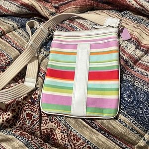 COACH Striped Beach Crossbody Bag